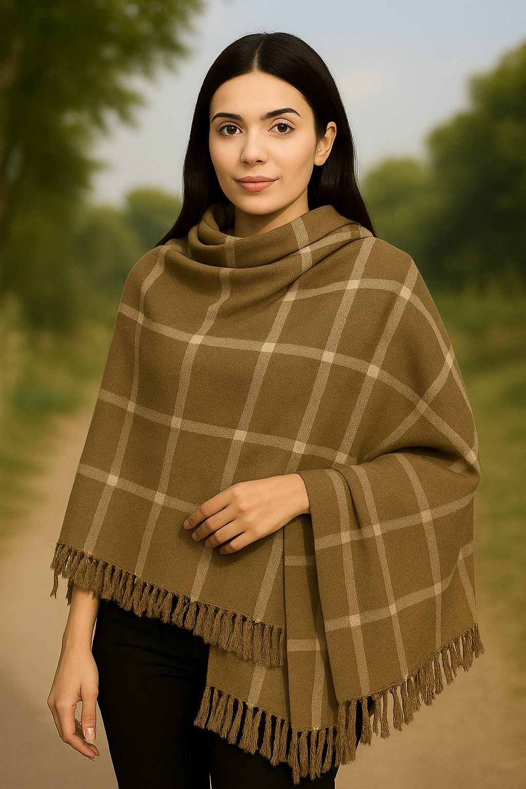 "Bareeze" Ladies Pure Pashmina Wool Shawl - Light Brown