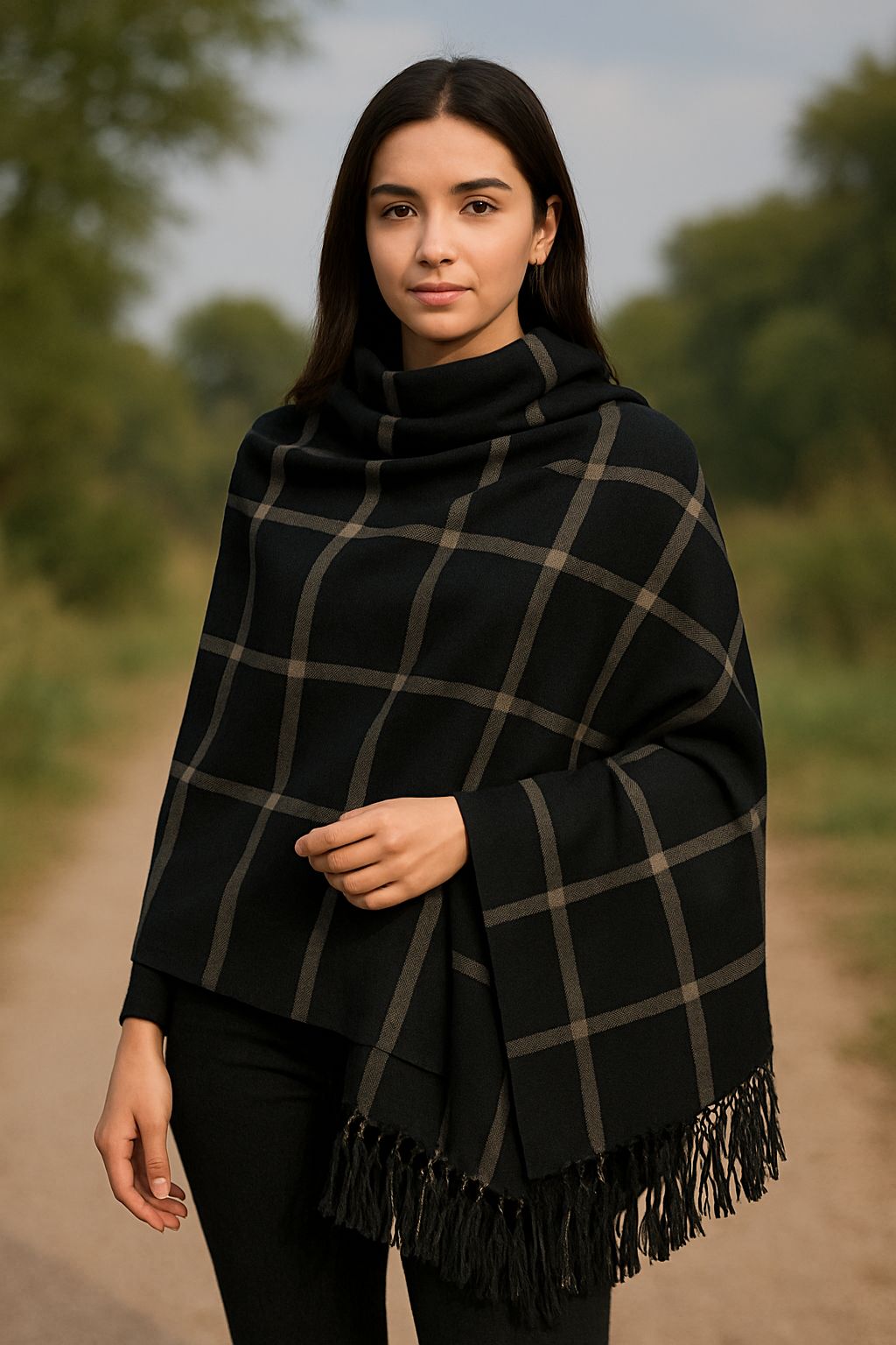 "Bareeze" Ladies Pure Pashmina Wool Shawl - Jet Black