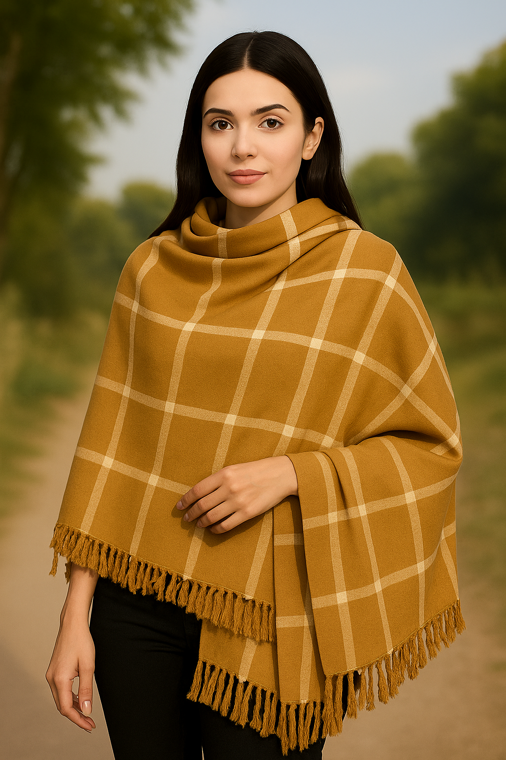 "Bareeze" Ladies Pure Pashmina Wool Shawl - Camel
