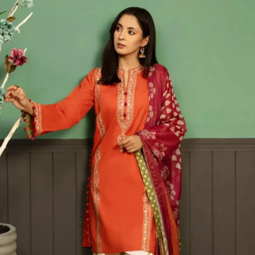 KOKUM DHANAK 3PC | EMBROIDERY | D#3298