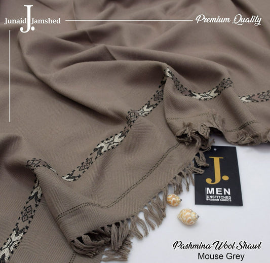 J. GENTS WOOL SHAWL "Mouse Grey"