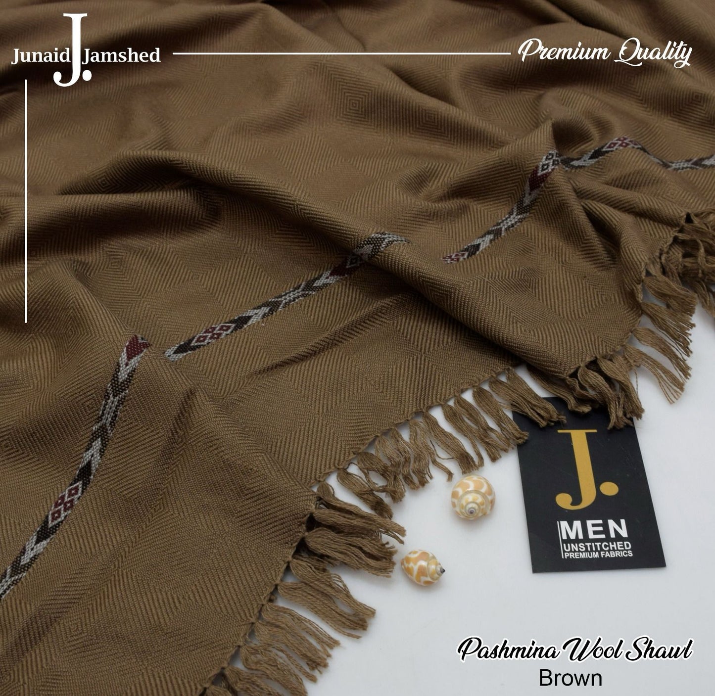 J. GENTS WOOL SHAWL "Brown"