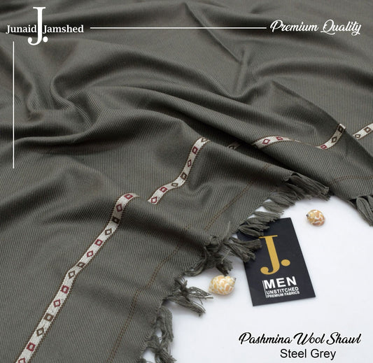 J. GENTS WOOL SHAWL "Steel Grey"
