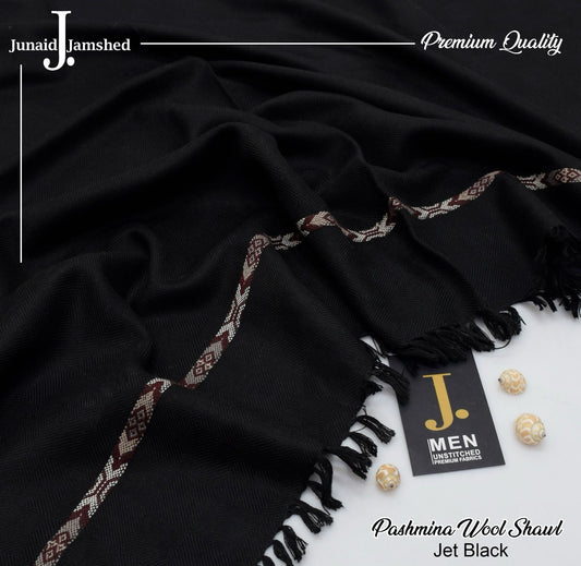 J. GENTS WOOL SHAWL "Jet Black"