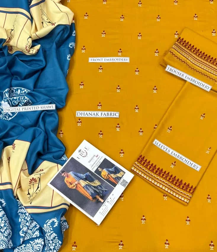 URGE DHANAK 3PC | EMBROIDERY | D#1430