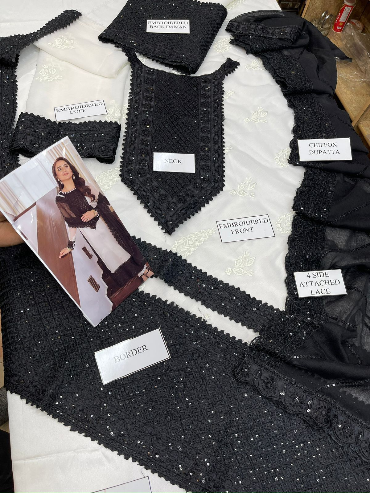 AJR-99 EMBROIDERED CHIFFON 3 PCS